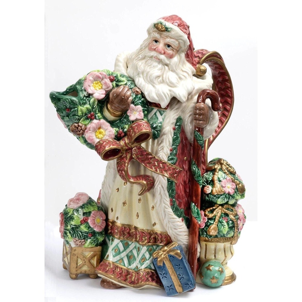 Fitz and Floyd Father Santa Claus Pitcher Holiday Classics - Bunny, Teddy Bear